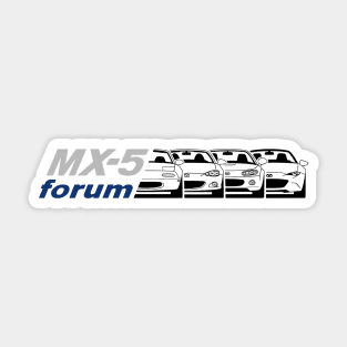 MX5-Forum logo Gris+Azul+Negro Sticker